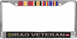 U.S. Army Iraq Veteran 3-Ribbon Stack License Plate Frame
