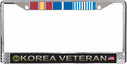 U.S. Army Korea Veteran 3-Ribbon Stack License Plate Frame