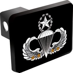 U.S. Army Master 4 Combat Jump Wings Trailer Hitch Cover