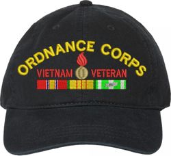 U.S. Army Ordnance Corps Vietnam Veteran Unstructured Dad Cap