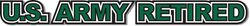 U.S. Army Retired Green Window Strip Decal