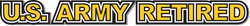 U.S. Army Retired Yellow Window Strip Decal