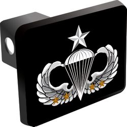 U.S. Army Senior 4 Combat Jump Wings Trailer Hitch Cover