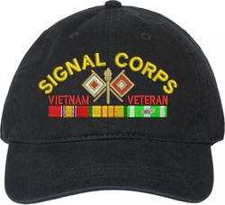 U.S. Army Signal Corps Vietnam Veteran Unstructured Dad Cap