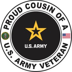 U.S. Army Veteran Proud Cousin Decal