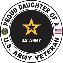 U.S. Army Veteran Proud Daughter Decal