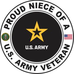 U.S. Army Veteran Proud Niece Decal