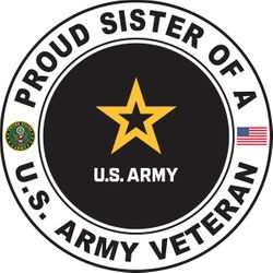 U.S. Army Veteran Proud Sister Decal
