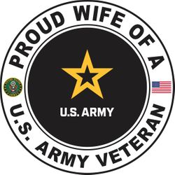 U.S. Army Veteran Proud Wife Decal