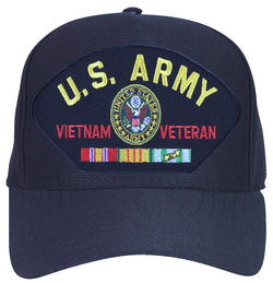 U.S. Army Veteran with Logo and Vietnam Veteran Ribbon Series Ball Cap