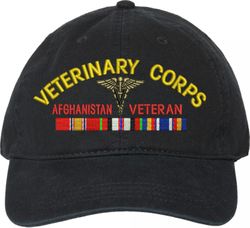 U.S. Army Veterinary Corps Afghanistan Veteran Unstructured Dad Cap