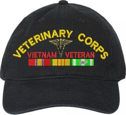 U.S. Army Veterinary Corps Vietnam Veteran Unstructured Dad Cap