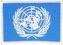 United Nations Flag 2 1/2" x 3" Patch