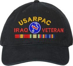 United States Army Pacific Iraq Veteran with Ribbons Unstructured Dad Cap
