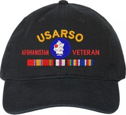 United States Army South Afghanistan Veteran with Ribbons Unstructured Dad Cap
