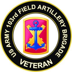 US Army 103rd Field Artillery Brigade Veteran Sticker Decal