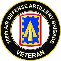 US Army 108th Air Defense Artillery Brigade Veteran Sticker Decal