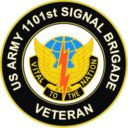 US Army 1101st Signal Brigade Unit Crest Veteran Sticker Decal