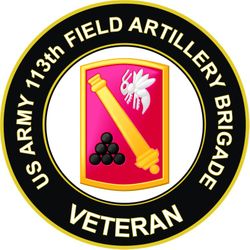 US Army 113th Field Artillery Brigade Veteran Sticker Decal