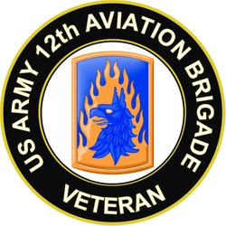 US Army 12th Aviation Brigade Veteran Sticker Decal