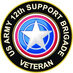 US Army 12th Support Brigade Veteran Sticker Decal