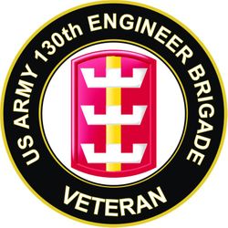 US Army 130th Engineer Brigade Veteran Sticker Decal