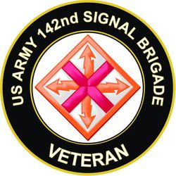 US Army 142nd Signal Brigade Veteran Sticker Decal