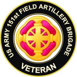 US Army 151st Field Artillery Brigade Veteran Sticker Decal