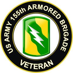 US Army 155th Armored Brigade Veteran Sticker Decal