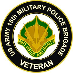 US Army 15th Military Police Brigade Unit Crest Veteran Sticker Decal