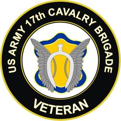 US Army 17th Cavalry Brigade Veteran Sticker Decal