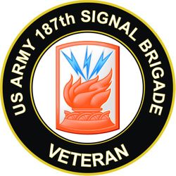 US Army 187th Signal Brigade Veteran Sticker Decal