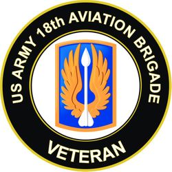 US Army 18th Aviation Brigade Veteran Sticker Decal