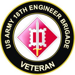 US Army 18th Engineer Brigade Veteran Sticker Decal