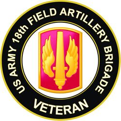 US Army 18th Field Artillery Brigade Veteran Sticker Decal