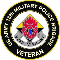 US Army 18th Military Brigade Veteran Sticker Decal