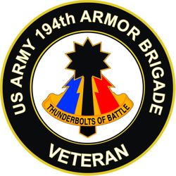 US Army 194th Armored Brigade Unit Crest Veteran Sticker Decal