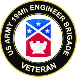 US Army 194th Engineer Brigade Veteran Sticker Decal