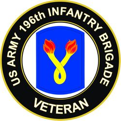 US Army 196th Infantry Brigade Veteran Sticker Decal