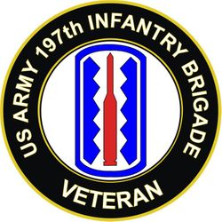 US Army 197th Infantry Brigade Veteran Sticker Decal