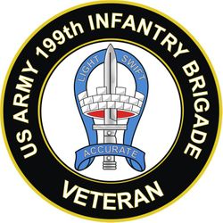 US Army 199th Infantry Brigade Veteran Sticker Decal