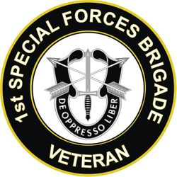 US Army 1st Special Forces Brigade Unit Crest Veteran Sticker Decal