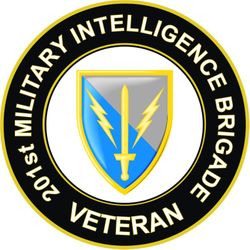 US Army 201st Military Intelligence Brigade Veteran Sticker Decal