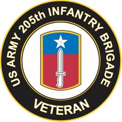 US Army 205th Infantry Brigade Veteran Sticker Decal