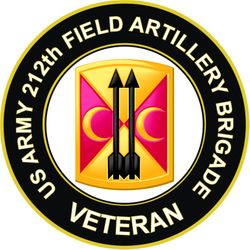 US Army 212th Field Artillery Brigade Veteran Sticker Decal
