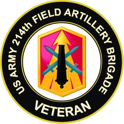 US Army 214th Field Artillery Brigade Veteran Sticker Decal