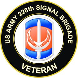 US Army 228th Signal Brigade Veteran Sticker Decal