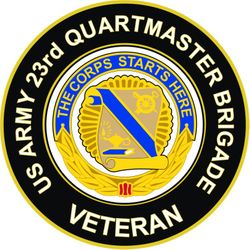 US Army 23rd Quartermaster Brigade Unit Crest Veteran Sticker Decal