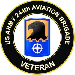 US Army 244th Aviation Brigade Veteran Sticker Decal
