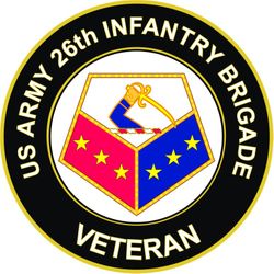 US Army 26th Infantry Brigade Unit Crest Veteran Sticker Decal